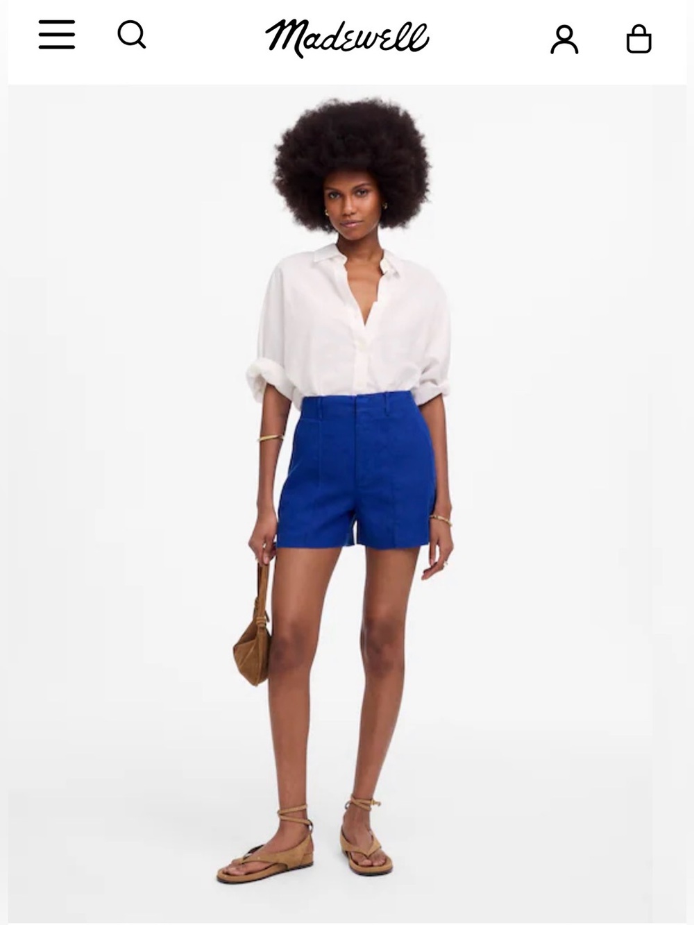 Madewell Pintucked Shorts in 100% Linen